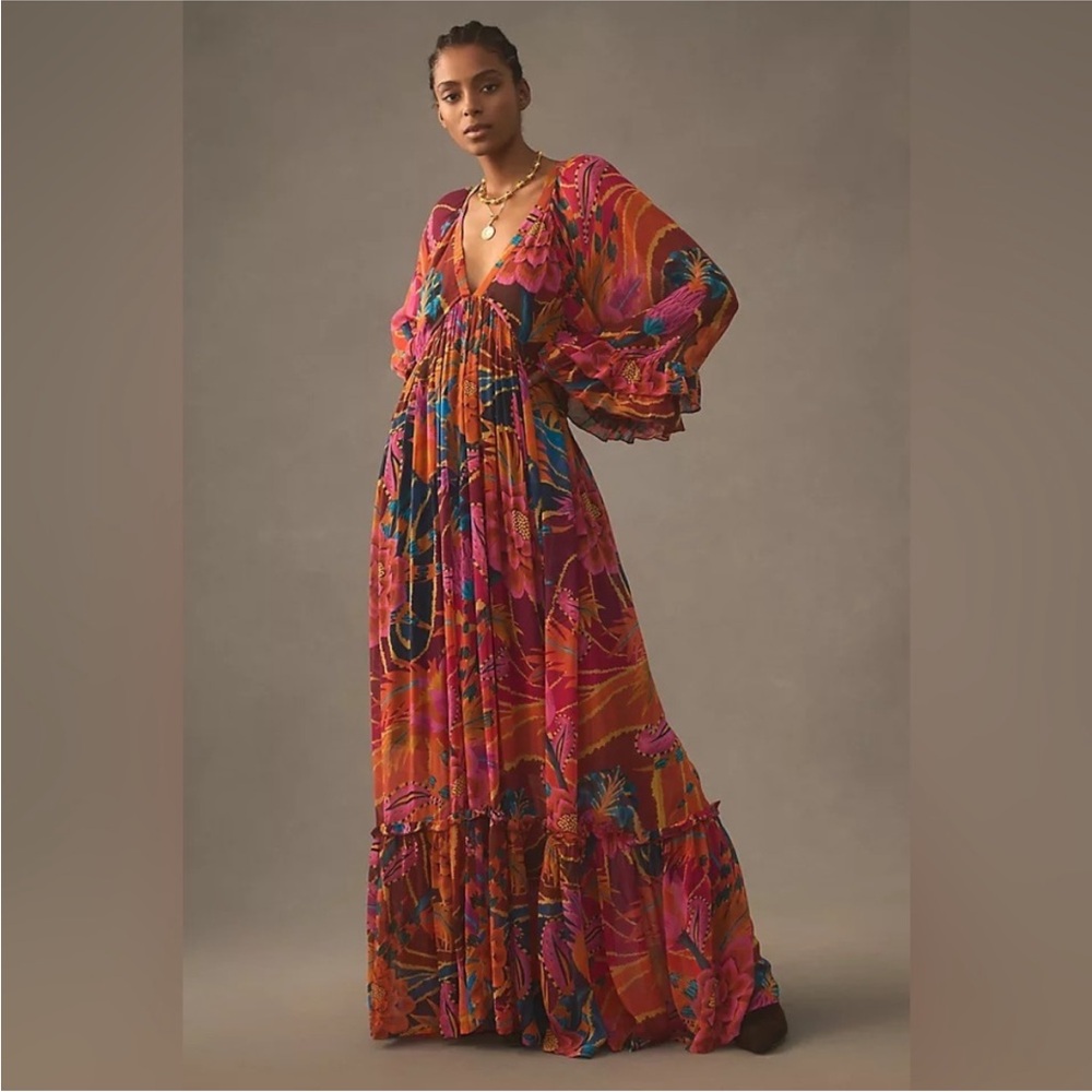 Farm Rio Long Sleeve Dress